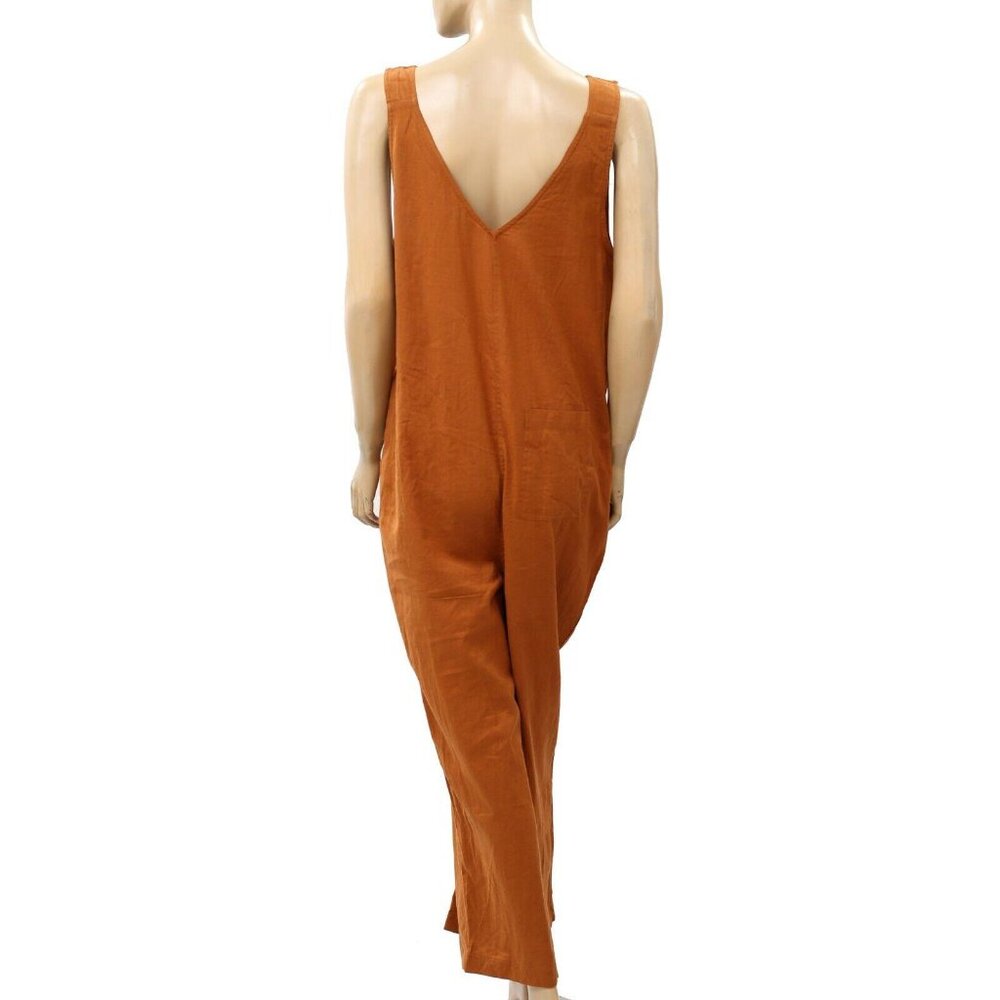 Asos Design Button Front Linen Minimal Jumpsuit D… - image 3